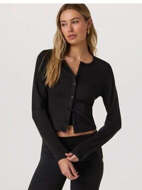 Like New Vuori Halo Cardigan  - Black, Size S